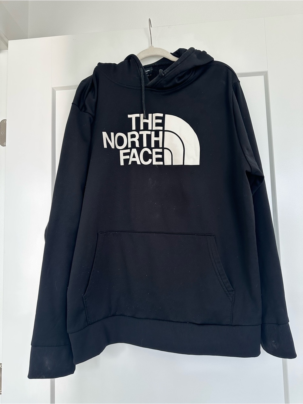 The North Face Black Crewneck Hoodie with White Logo
